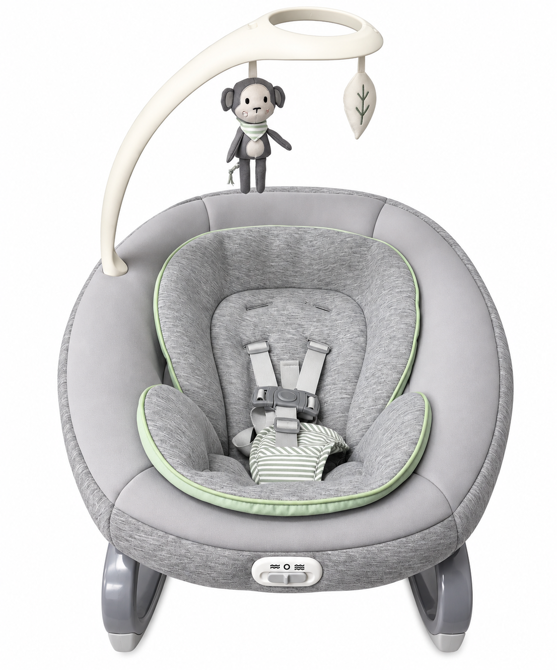 Ingenuity baby bouncer rocker with mobile gray mint great condition