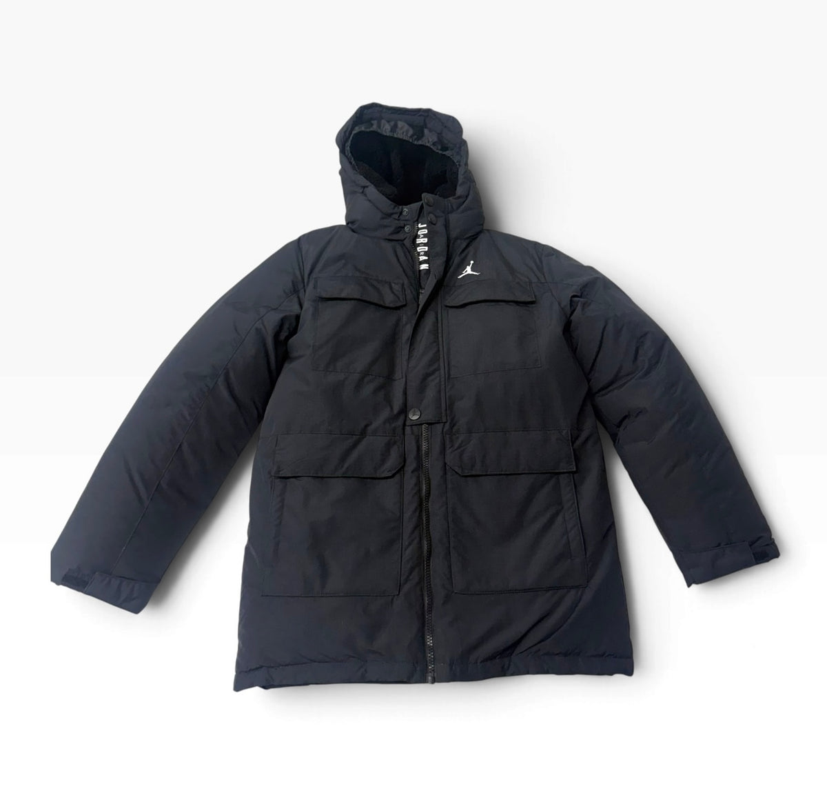 Jordan hooded winter coat, size 12–13 years