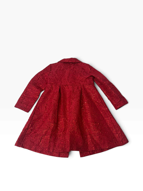 Bluebird Gold Red Brocade Coat – Size 6X